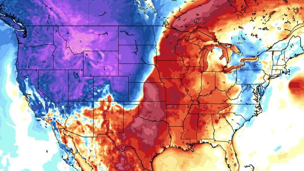 Una masa polar invade Estados Unidos: caída en picado de 25ºC en un día
