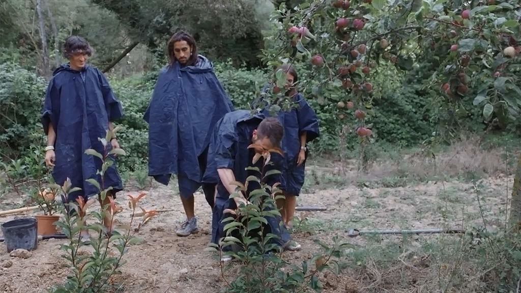 Sandra y sus chicos inmortalizan su aventura plantando un árbol: “Es la primera vez que cojo un pico, yo había cogido el cubata”