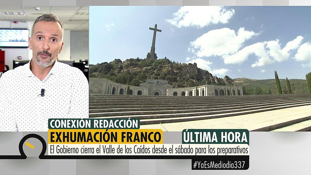 El Gobierno cierra el Valle de los caídos este sábado 12 de octubre para los preparativos de la exhumación de Franco