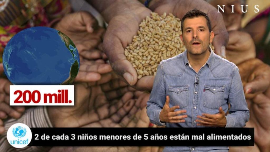 Dos de cada tres niños está mal alimentado