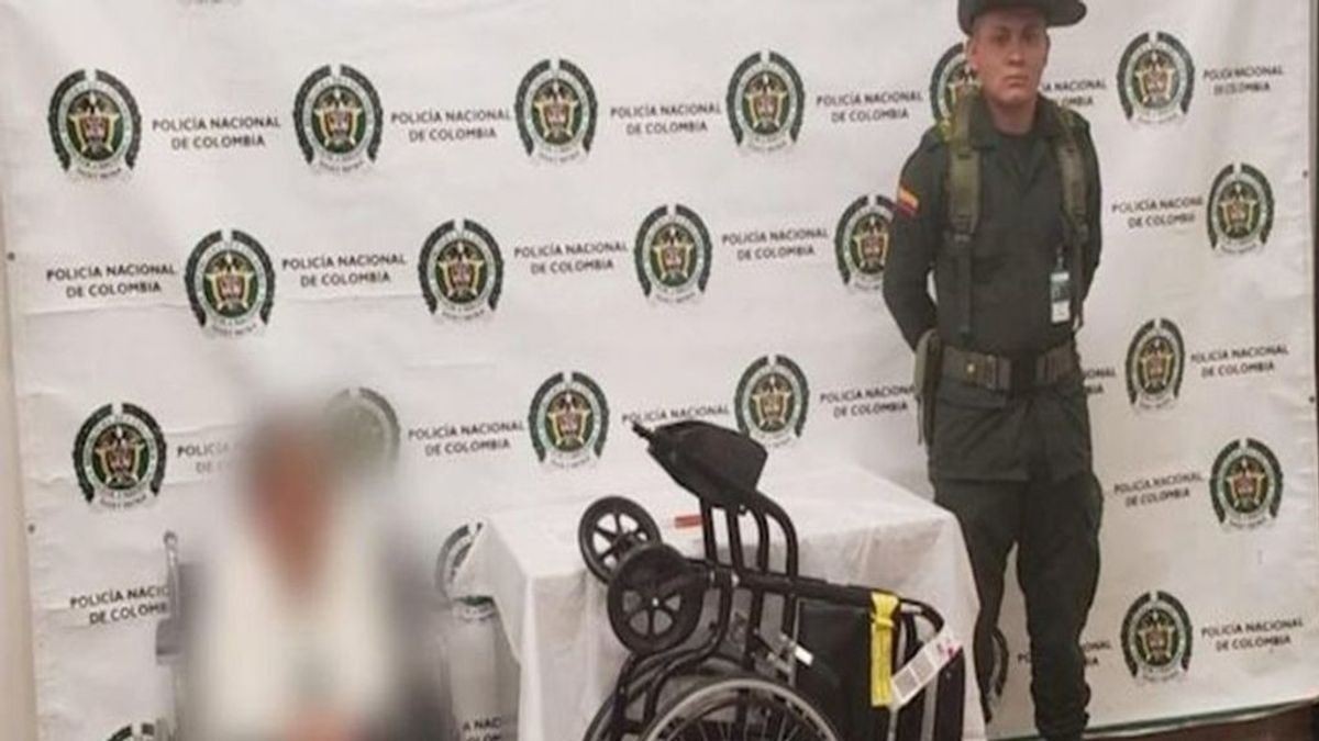 Viajaba a España desde Colombia:  Con 80 años era 'mula' y ocultaba la droga en la silla de ruedas