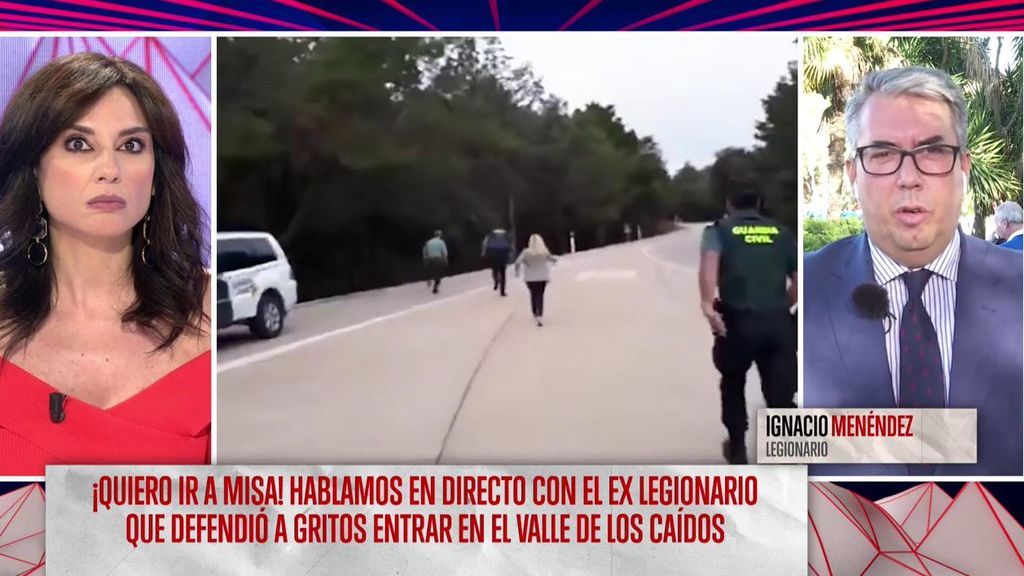 Ignacio, el legionario que defendió entrar en el Valle de los Caídos: "En el vídeo está claro que yo corro más que la Guardia Civil"