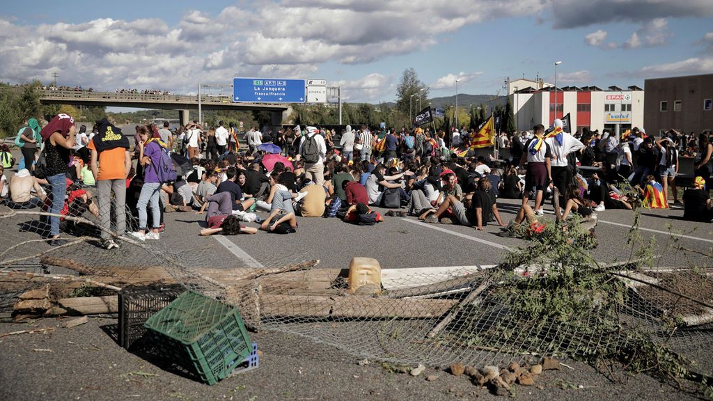 Protestas y cortes de tráfico tras la sentencia del procés en Cataluña