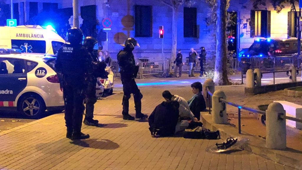 Detenidos por las concentraciones en Barcelona