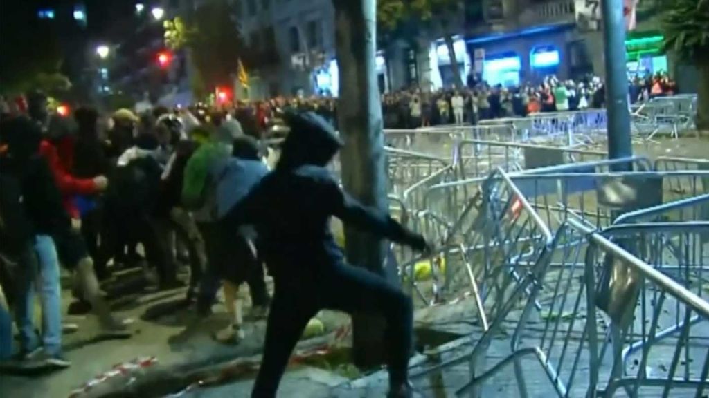 Otras manifestaciones independentistas muy violentas en Cataluña