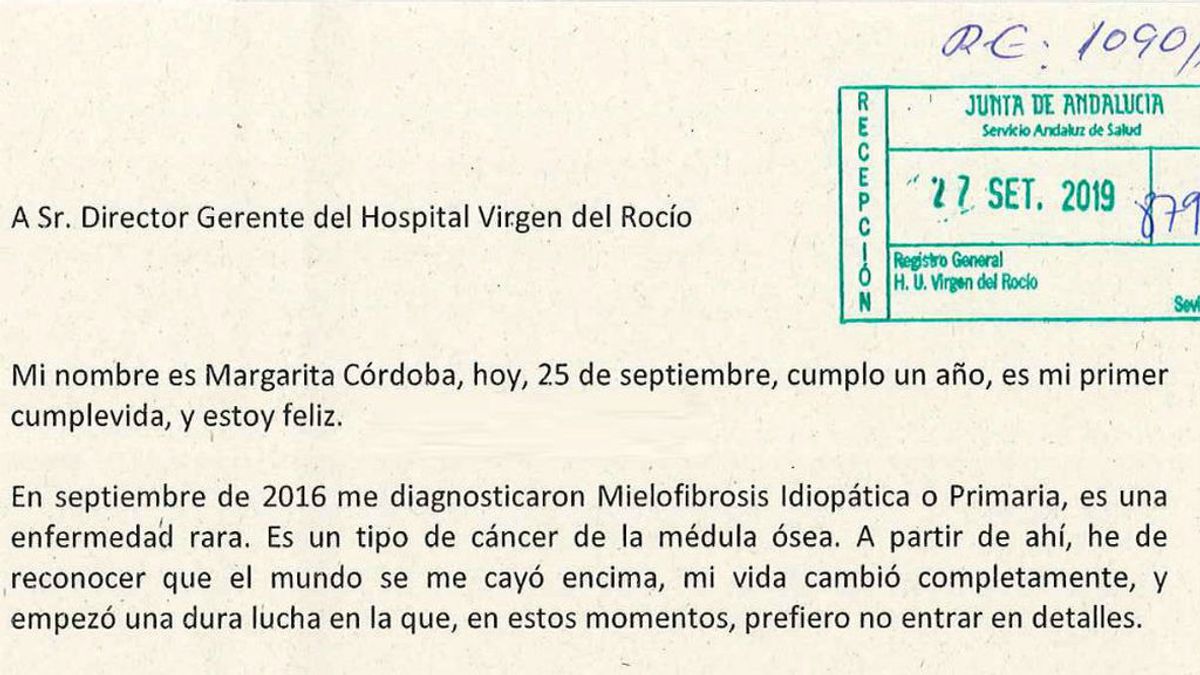 El primer ‘cumplevida’ de Margarita: “¡Se pueden salvar tantas vidas donando médula ósea!” El primer ‘cumplevida’ de Margarita: “¡Se pueden salvar tantas vidas donando médula ósea!”