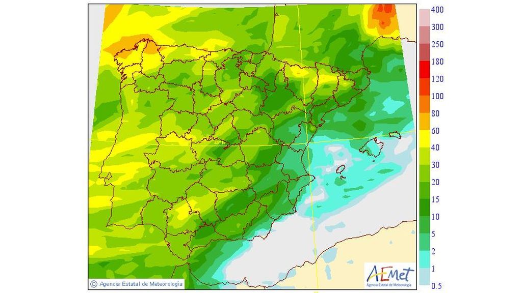 precip maxima sabado