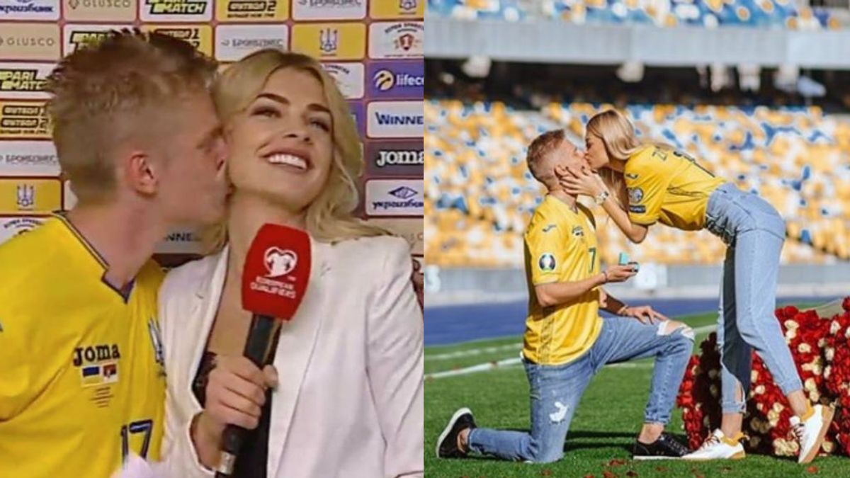 Zinchenko le pide matrimonio a la periodista que besó a lo Iker Casillas a Sara Carbonero