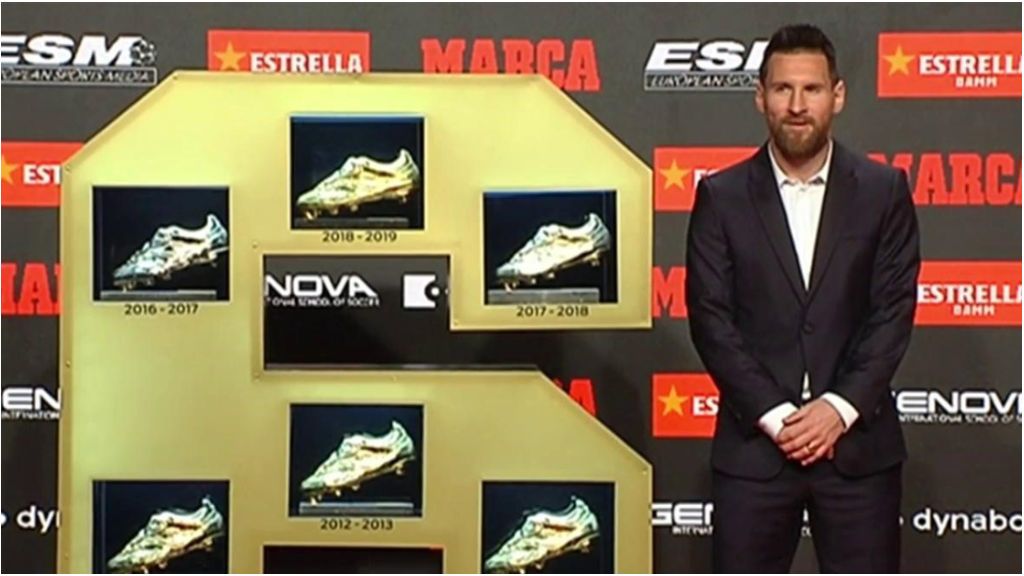 Leo Messi recoge su sexta bota de oro