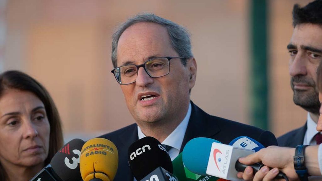 Torra pide parar los distubios pero los atribuye a grupos de "infiltrados" Torra pide parar los distubios pero los atribuye a grupos de "infiltrados"