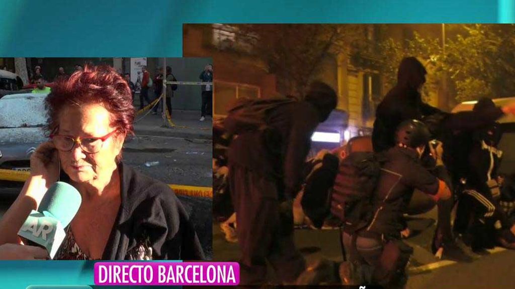 Rafi, vecina de Barcelona:" Esta noche hemos pasado mucho miedo y no hemos podido ni dormir"