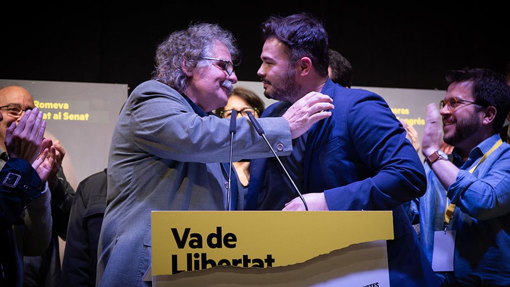 Joan Tardà y Gabriel Rufián durante un acto de ERC Joan Tardà y Gabriel Rufián durante un acto de ERC