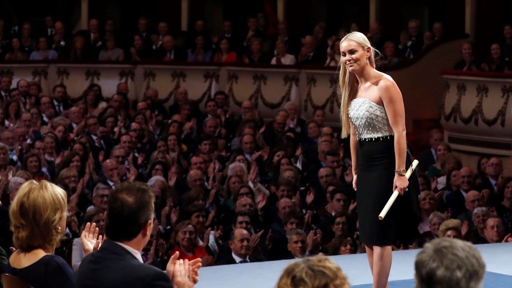 La esquiadora estadounidense Lindsey Vonn tras recibir el premio Princesa de Asturias de los deportes 2019