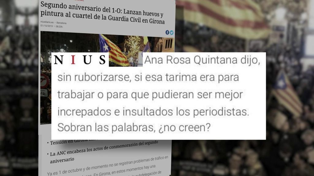 La acusación de Jordi Sánchez a Ana Rosa