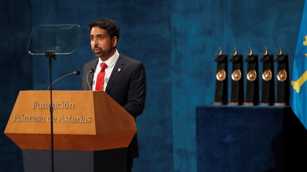 El matemático Salman Khan, fundador de la Khan Academy, interviene tras recibir el Premio Princesa de Asturias de Cooperación Internacional 2019