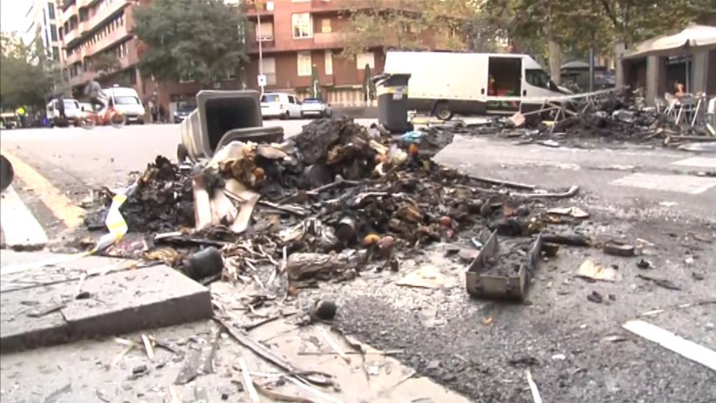 El ayuntamiento de Barcelona cifra en dos millones de euros los daños ocasionados en la ciudad condal