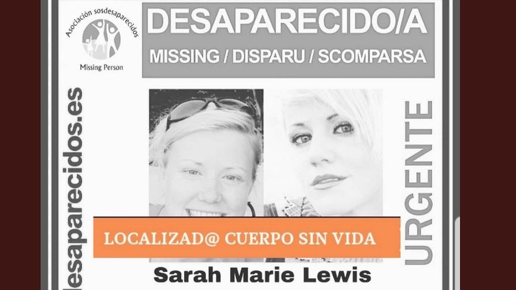 Encuentran el cuerpo sin vida de Sara Lewis, la mujer de 33 años desaparecida desde hace 15 días en Ibiza Encuentran el cuerpo sin vida de Sara Lewis, la mujer de 33 años desaparecida desde hace 15 días en Ibiza