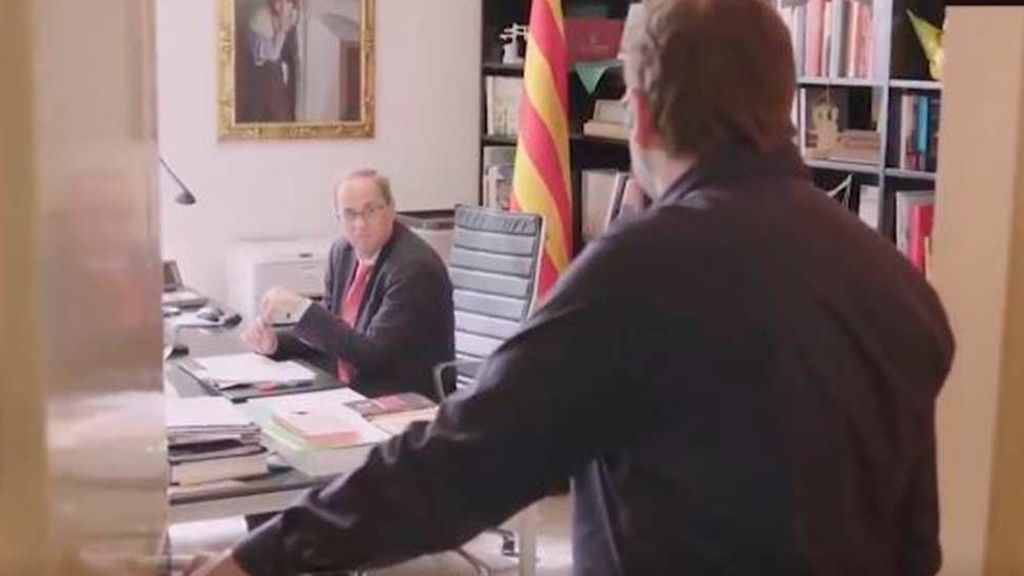 Quim Torra graba en video el momento en el que le comunican que Moncloa no coge el teléfono Quim Torra graba en video el momento en el que le comunican que Moncloa no coge el teléfono