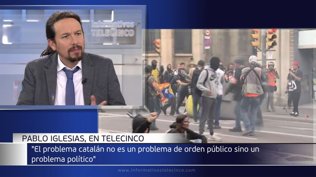 Iglesias, sobre Cataluña: “Toda la responsabilidad es política: la acción de la policía depende de responsables políticos”