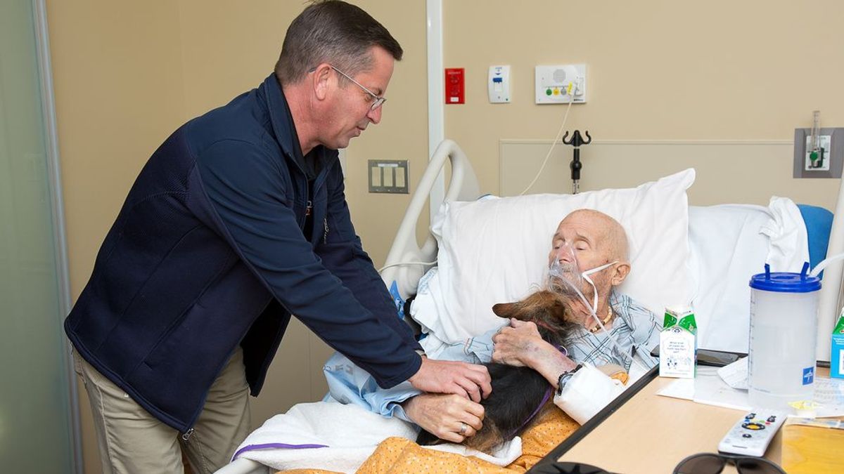 Un veterano de Vietman en cuidados paliativos pudo despedirse de su perro