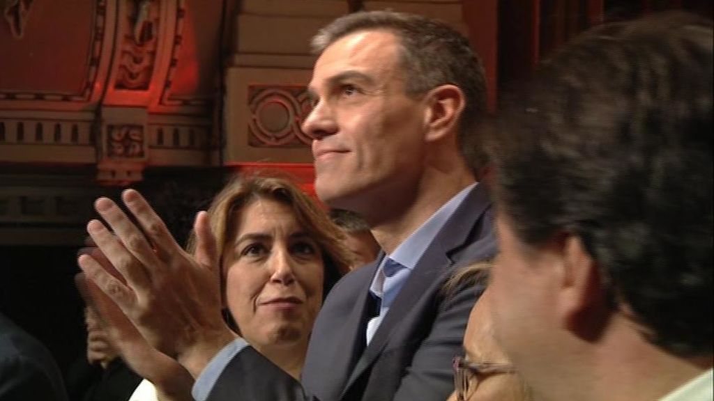 Sánchez,l en su mitin en Huelva Sánchez,l en su mitin en Huelva