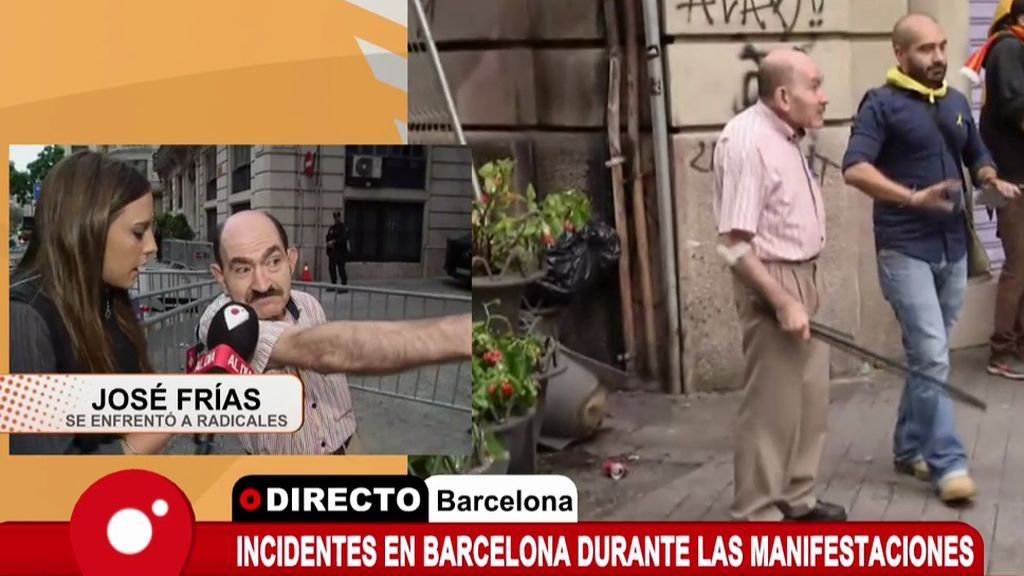 El abuelo que se enfrentó a los radicales con un bastón: “Quiero ayudar a la policía”