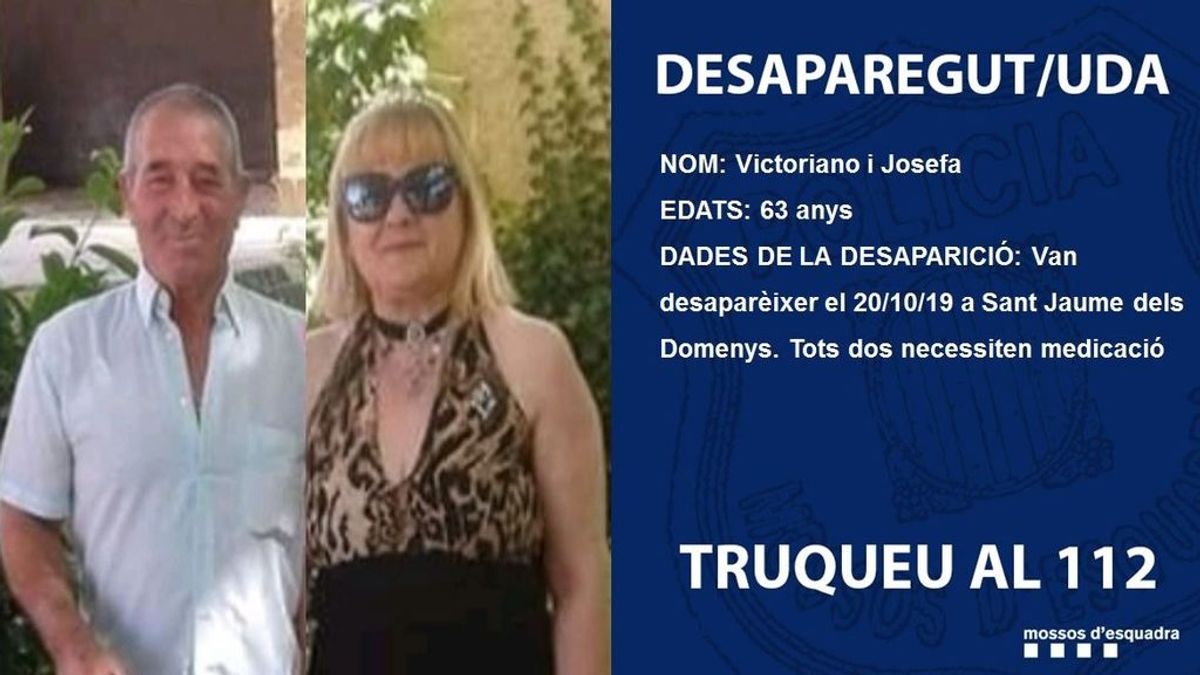 Hallan muerto al matrimonio desaparecido el domingo en Sant Jaume dels Domenys (Tarragona)