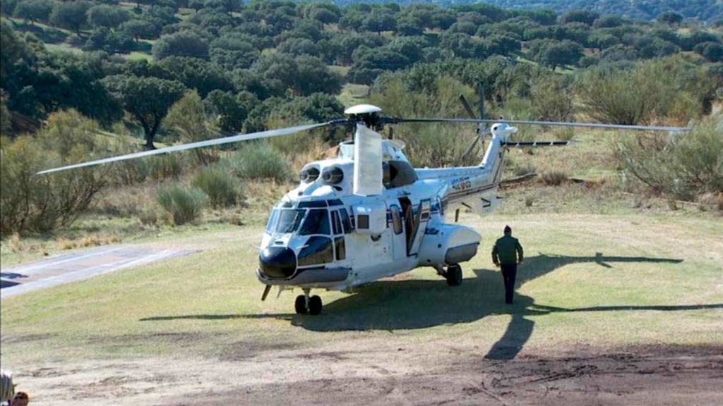 helicóptero en Mingorrubio