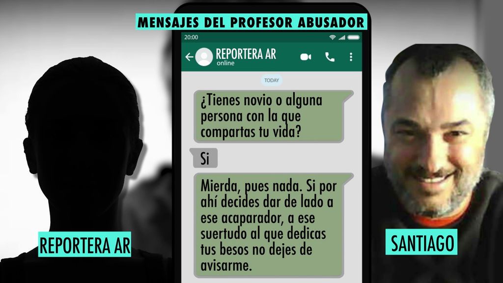 Mensajes del profesor suspendido en Santiago