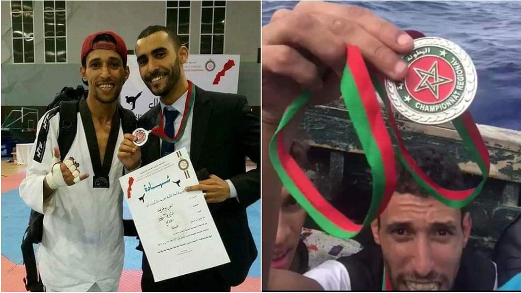 Boukharsa, excampeón marroquí de taekwondo, lanza su medalla al mar tras conseguir llegar a España en una patera