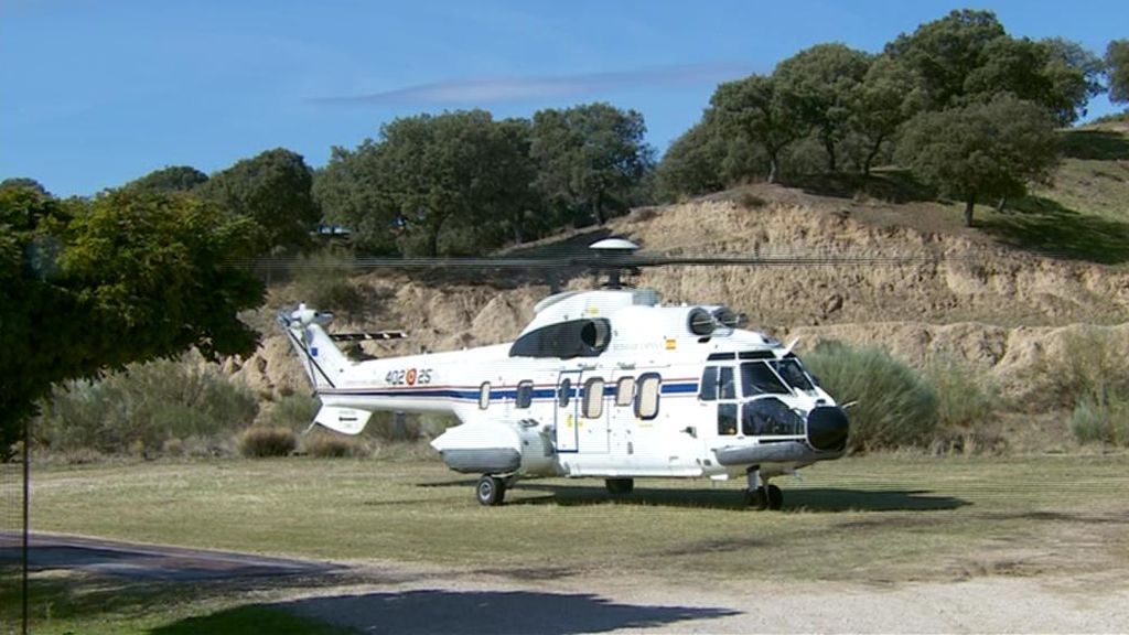 El helicóptero con los restode Franco llega a Mingorrubio