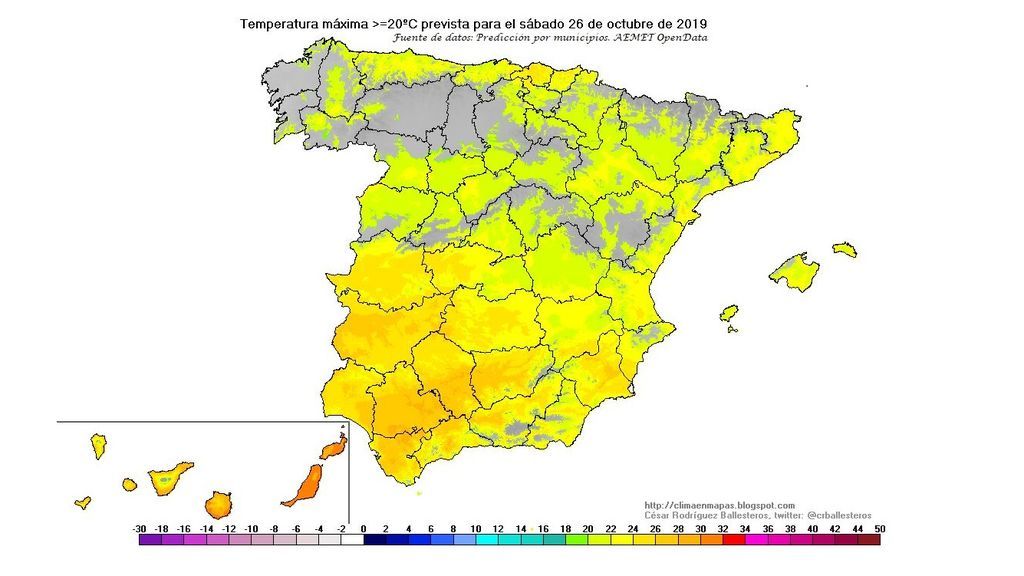 tempera mas de 20 ºC sabado