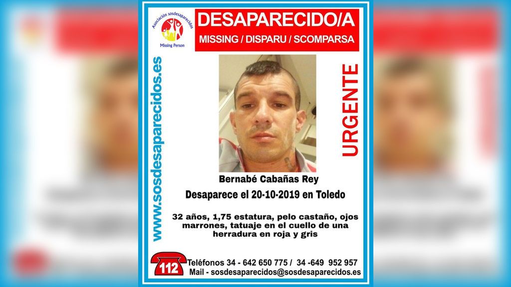 Buscan en el Tajo a Bernabé Cabañas Rey, un hombre de 32 años desaparecido desde el 21 de octubre Buscan en el Tajo a Bernabé Cabañas Rey, un hombre de 32 años desaparecido desde el 21 de octubre