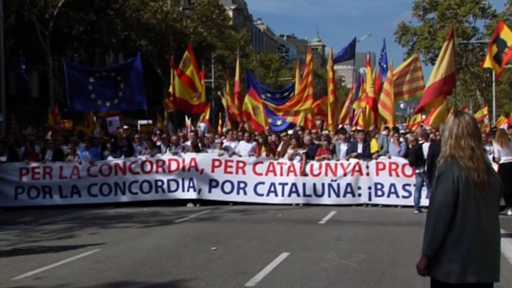 Cruce de reproches entre los líderes políticos que han asistido a la manifestación de SCC en Barcelona