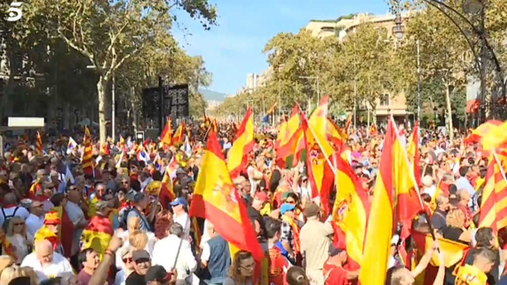 Imagen de la marcha de Sociedad Civil Catalana