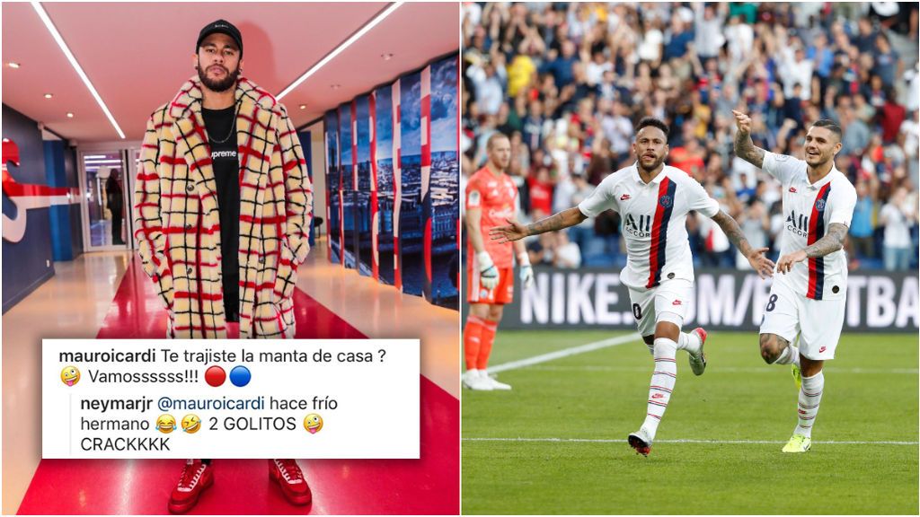 Icardi se burla del nuevo look de Neymar: "Te trajiste la manta de casa" Icardi se burla del nuevo look de Neymar: "Te trajiste la manta de casa"