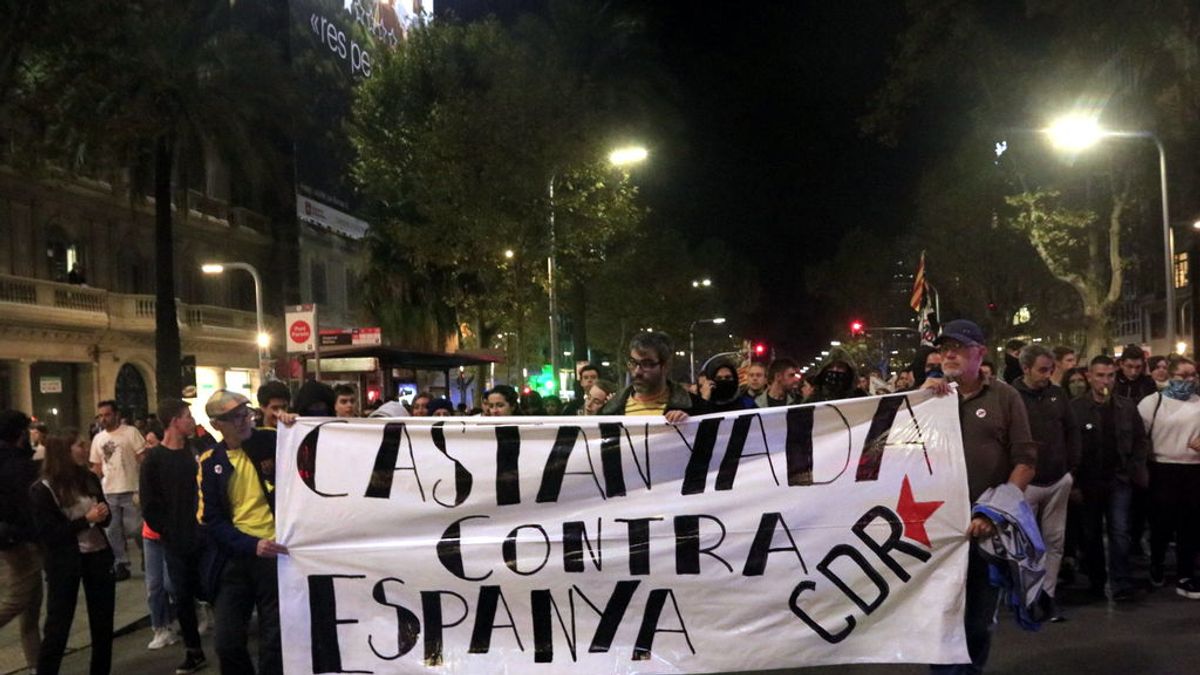 Las protestas en Cataluña se cronifican pero bajan el listón Las protestas en Cataluña se cronifican pero bajan el listón