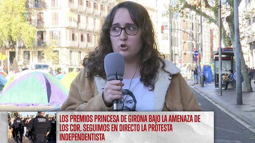 Lucía, estudiante acampada en Barcelona: “Hay que intentar no criminalizar a la gente joven que está reivindicando sus ideas”