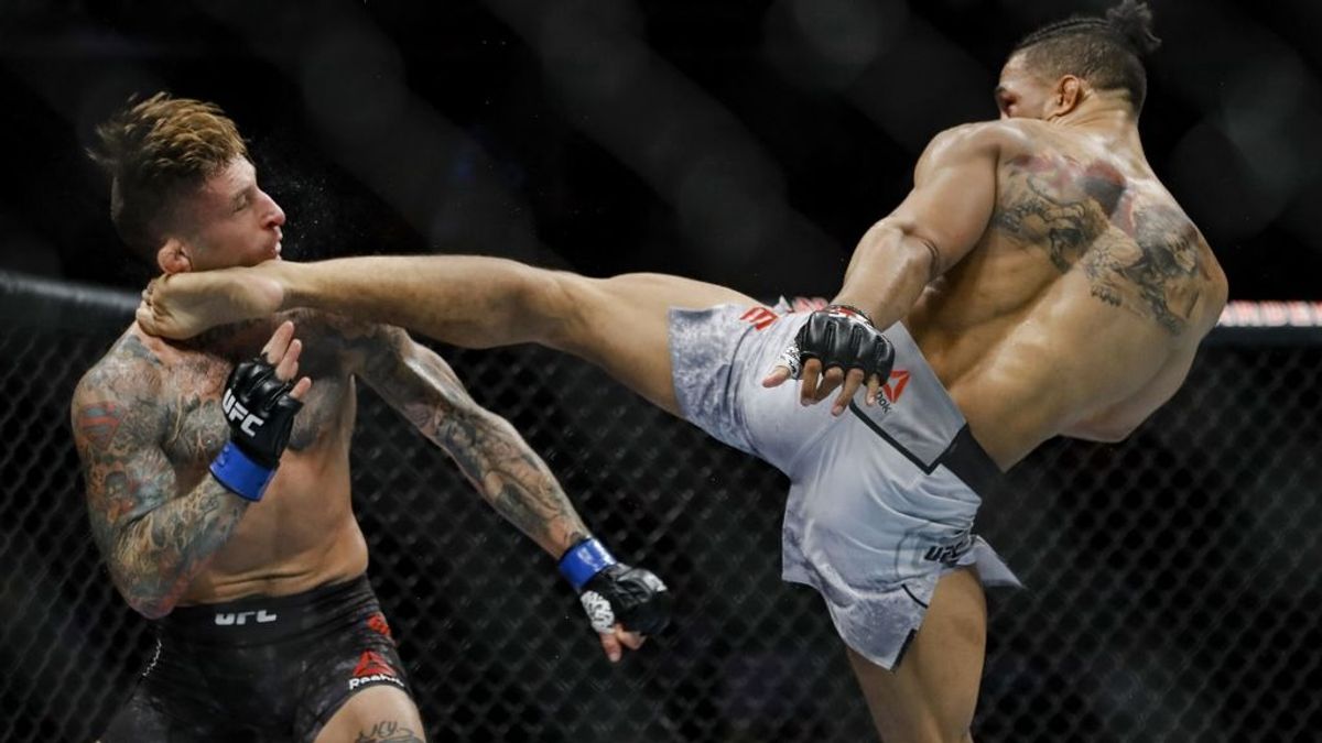 Kevin Lee con un patadón en la cara se convierte en el KO de la noche en la UFC 244 Kevin Lee con un patadón en la cara se convierte en el KO de la noche en la UFC 244