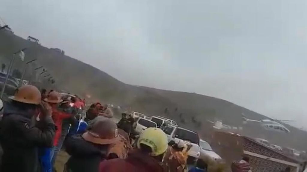 Morales sale ileso de un aterrizaje de emergencia del helicóptero en el que viajaba