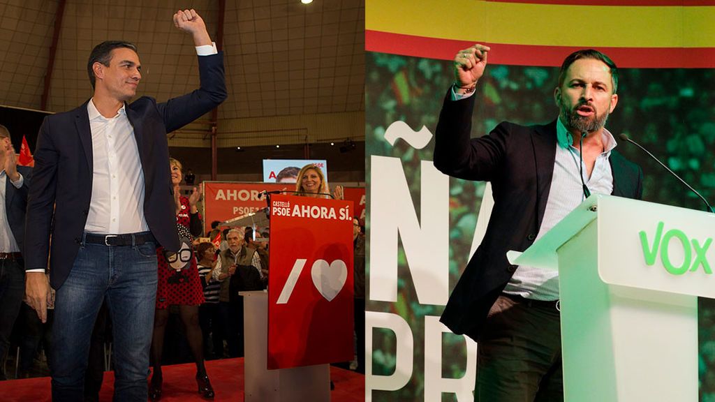 Sánchez entra en el cuerpo a cuerpo con Abascal en la recta final Sánchez entra en el cuerpo a cuerpo con Abascal en la recta final