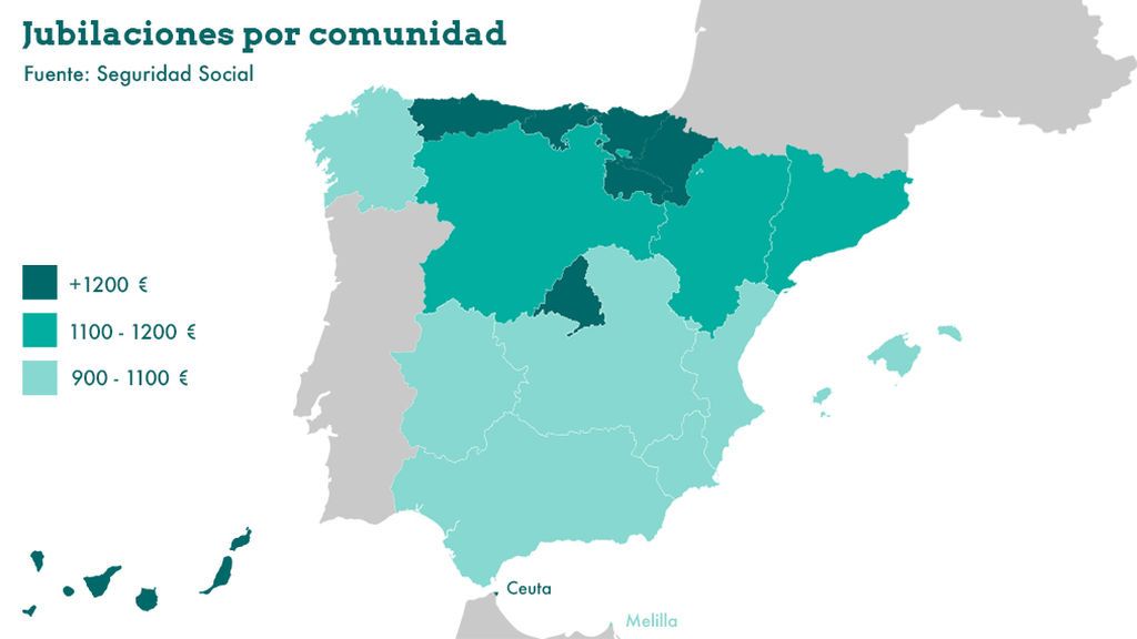 Dime en qué comunidad autónoma has trabajado toda tu vida y te diré qué pensión tienes