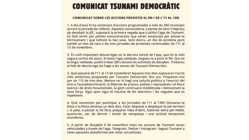 comunicado tdemocratic