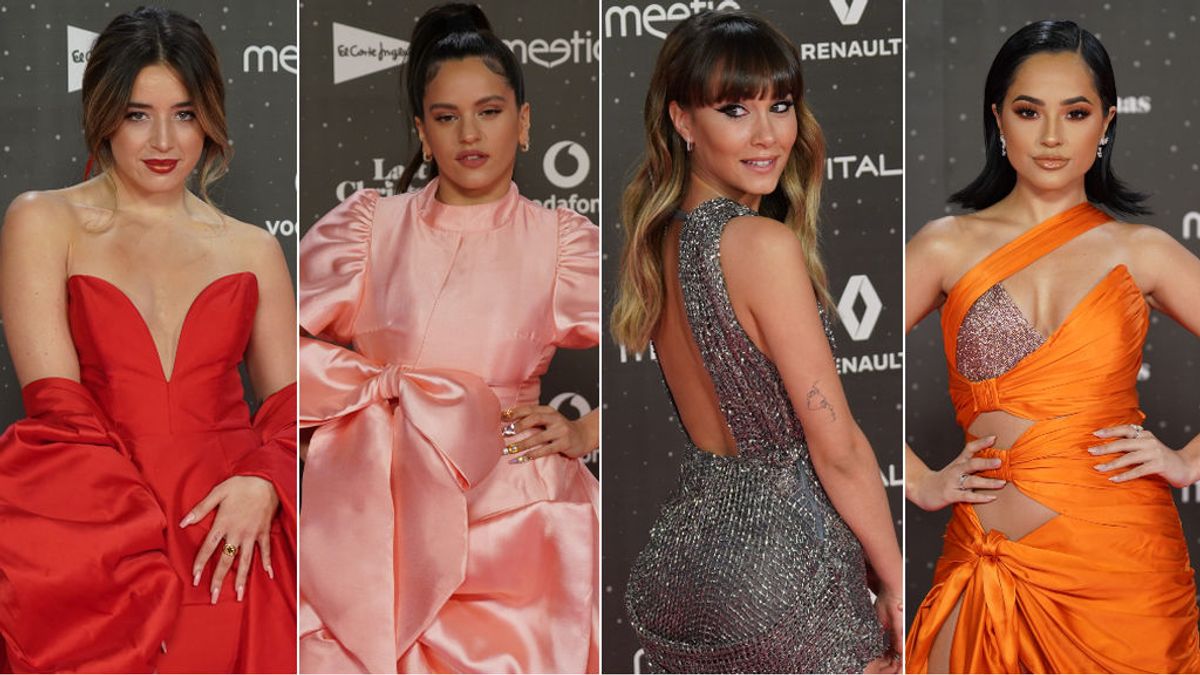 Desde Rosalía y sus maxi lazos hasta Aitana vestida de malla metálica: los looks de Los40 Music Awards