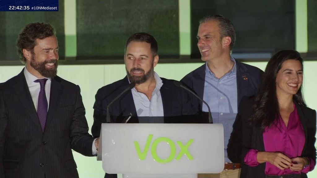 Abascal celebra que Vox ha sido la revelación en las elecciones generales del 10N