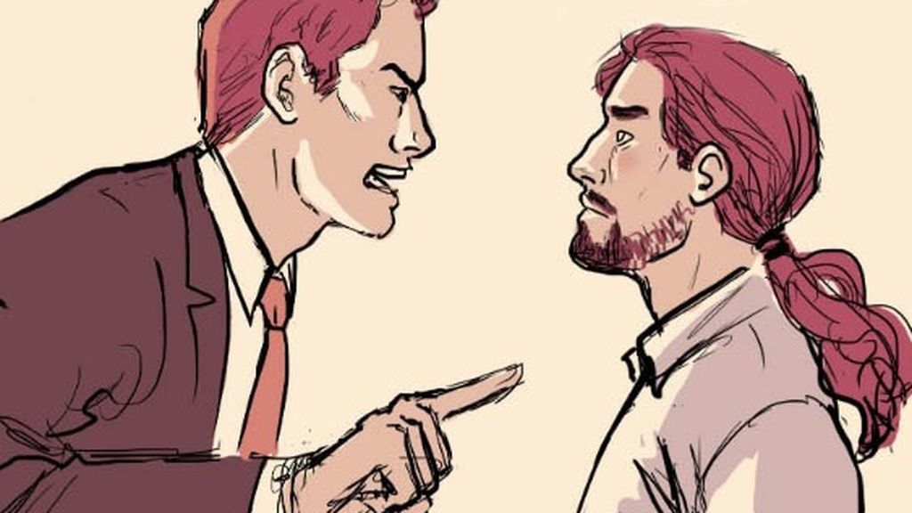 Un cómic de 2015 predijo el abrazo del preacuerdo de Sánchez e Iglesias: "Juntos Podemos"