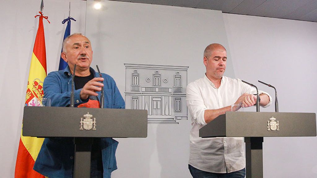 Satisfacción entre los sindicatos por el acuerdo de gobierno entre Sánchez e Iglesias Satisfacción entre los sindicatos por el acuerdo de gobierno entre Sánchez e Iglesias