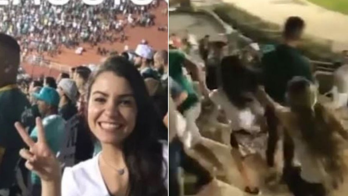 La agresión de una aficionada del Corinthians por seguidoras del Palmeiras al publicar su ubicación en Instagram La agresión de una aficionada del Corinthians por seguidoras del Palmeiras al publicar su ubicación en Instagram