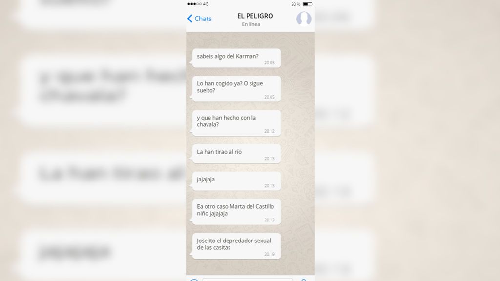 Conversación en el chat "EL PELIGRO"