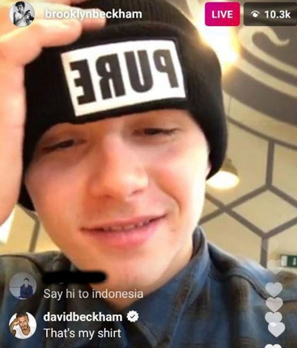 Brooklyn Beckham, troleado por su padre en Instagram